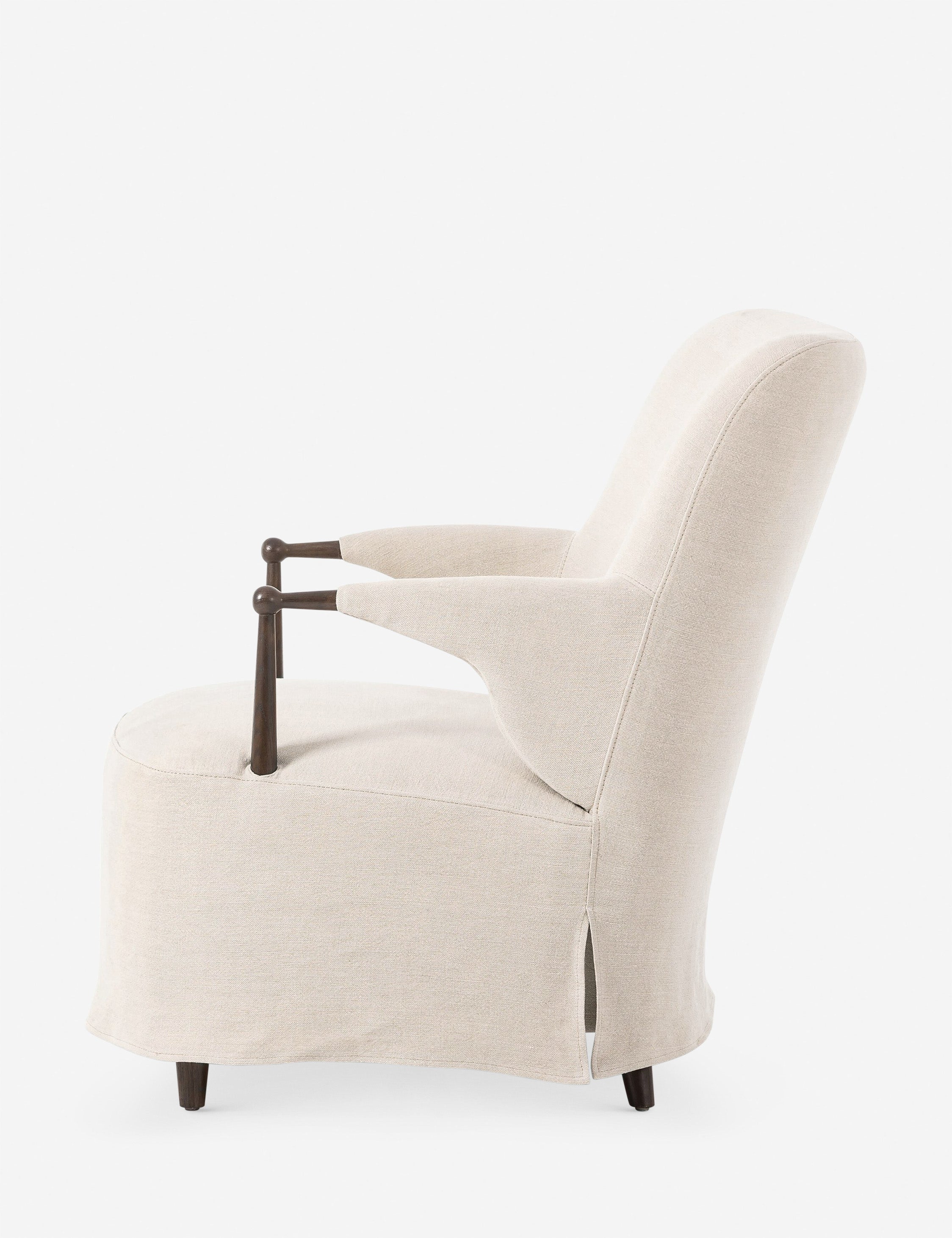 Brently Accent Chair by Amber Lewis x Four Hands - Mid Century Modern Upholstered Lounge Chair for Living Room, Bedroom & Office - Perfect for Relaxing, Reading & Home Decor