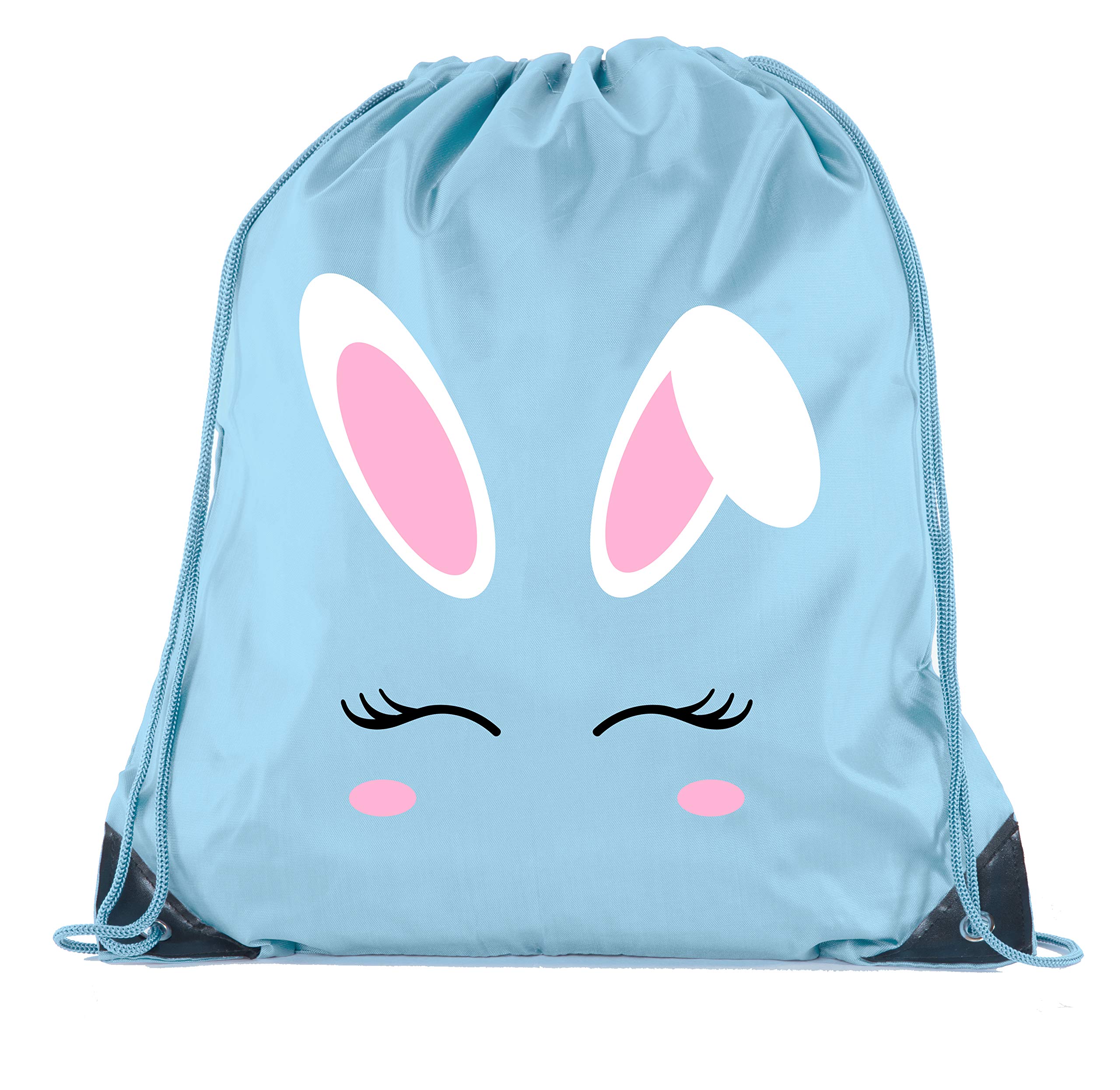 Easter Basket Bags - Bulk Drawstring Backpacks for Easter Party Favors & Bunny Face Goodie Bags | Perfect for Easter Egg Hunts, Classroom Treats & Kids Gift Giving