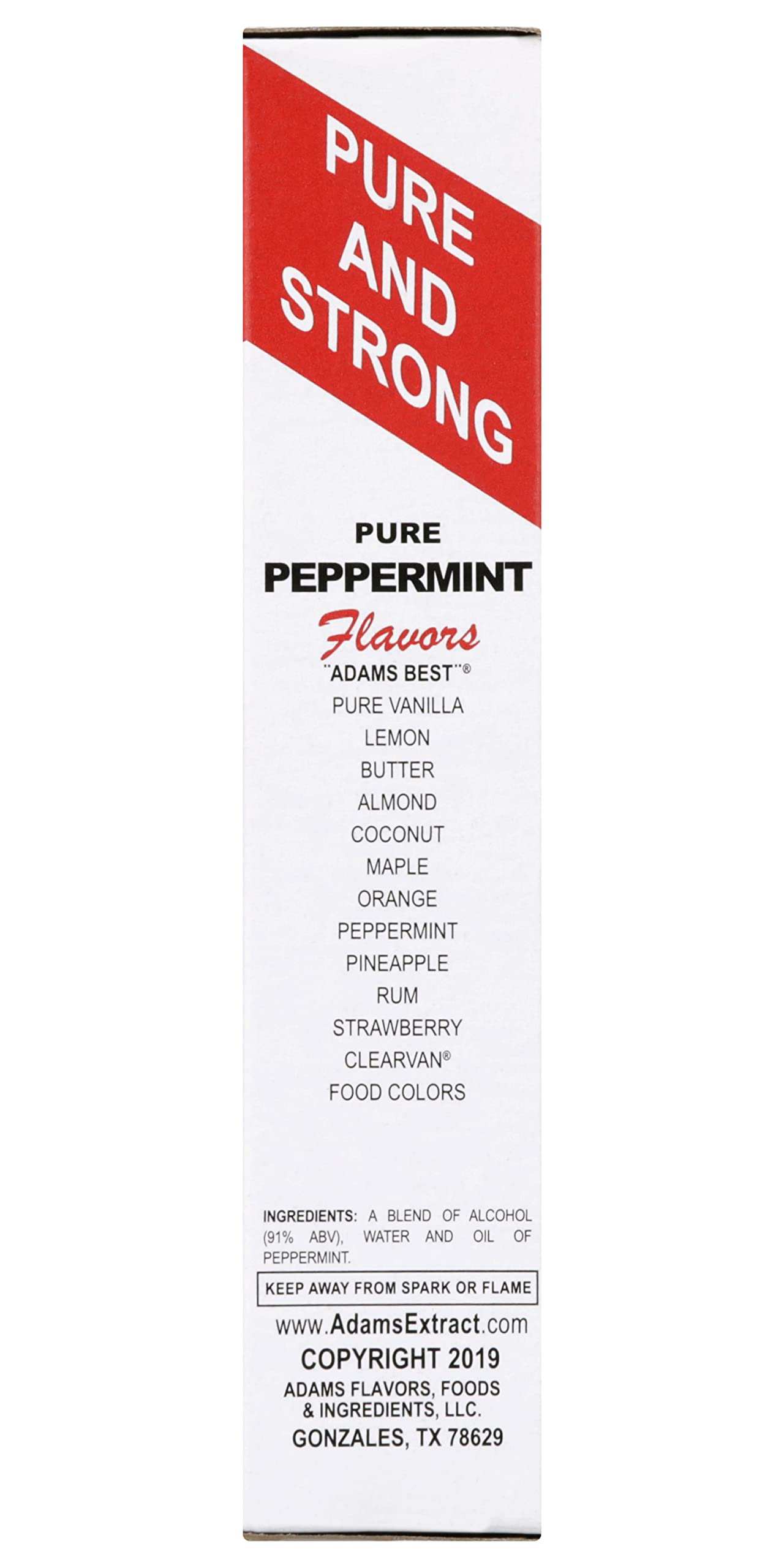 Adams Pure Peppermint Extract 1.5oz (3-Pack) - Natural Baking Flavoring for Cookies, Cakes & Desserts - Alcohol-Free Food Grade Flavoring