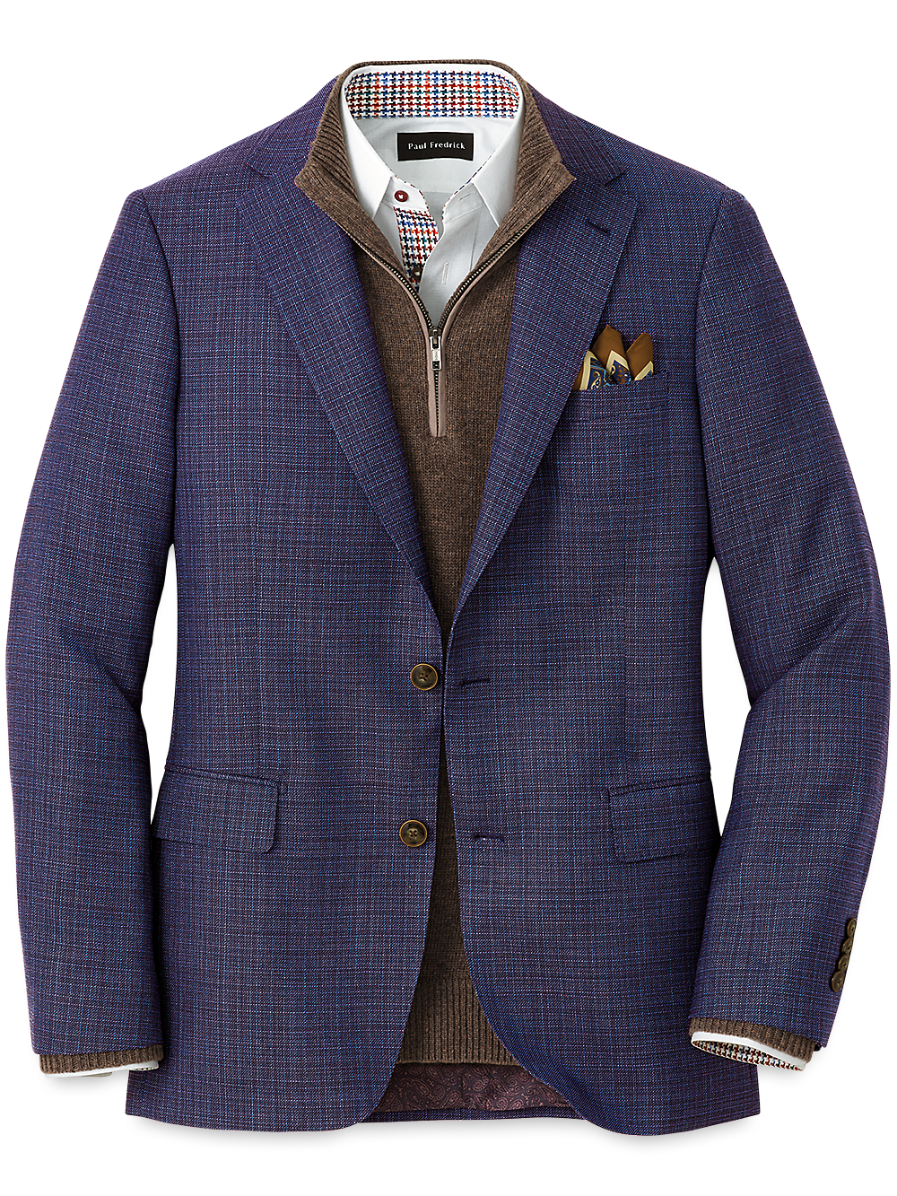 Premium Wool Single Breasted Notch Lapel Blazer - Classic Purple Men's Sport Coat for Business, Office & Formal Occasions