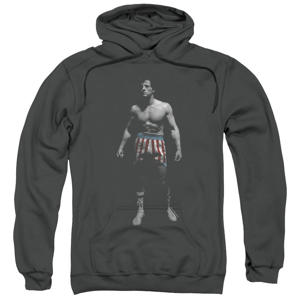 Rocky Stand Alone Charcoal Hoodie for Men - Warm Fleece-Lined Pullover with Kangaroo Pocket | Perfect for Outdoor Hiking, Camping & Casual Streetwear
