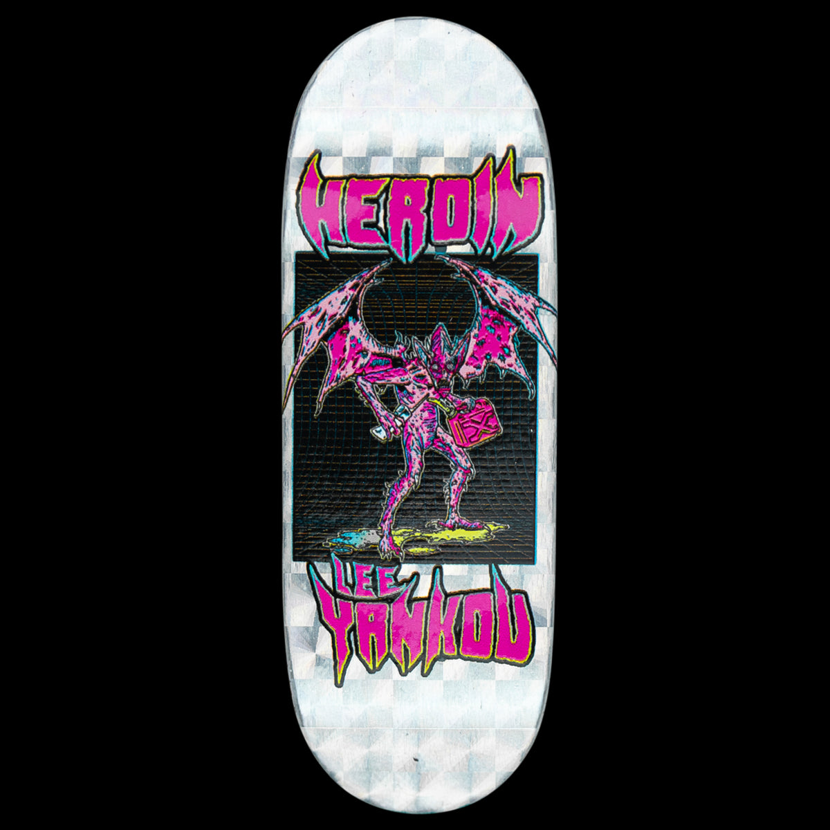 Maple Labs Fingerboard Deck - Lee Yankou Video City II Hellscape | Professional Skateboard Mini Deck for Tricks & Stunts | Perfect for Skateboarding Enthusiasts & Collectors