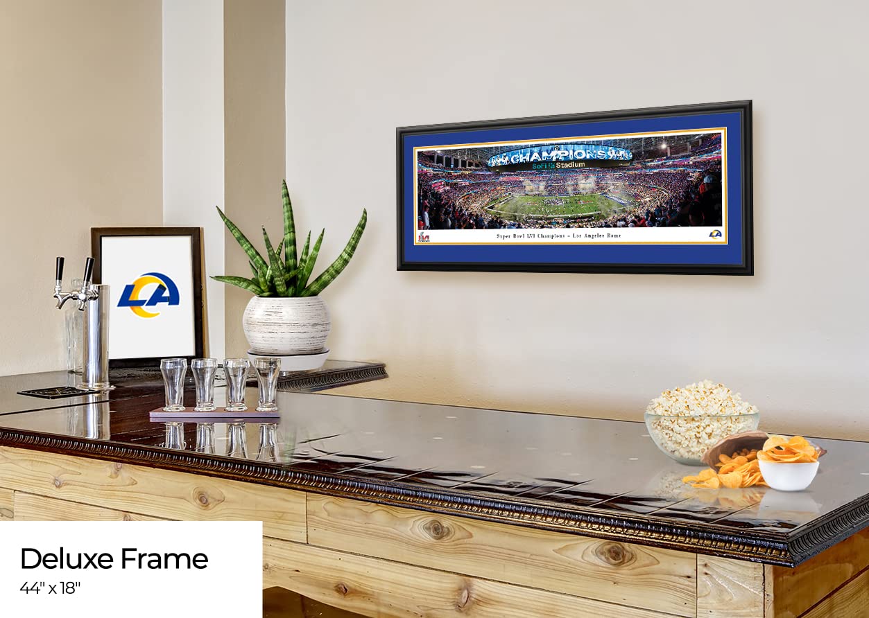 Los Angeles Rams 2022 Super Bowl Champions Panoramic Poster - Premium Wall Art Decor by Blakeway Panoramas - Perfect for Game Rooms, Sports Bars & Fan Gifts