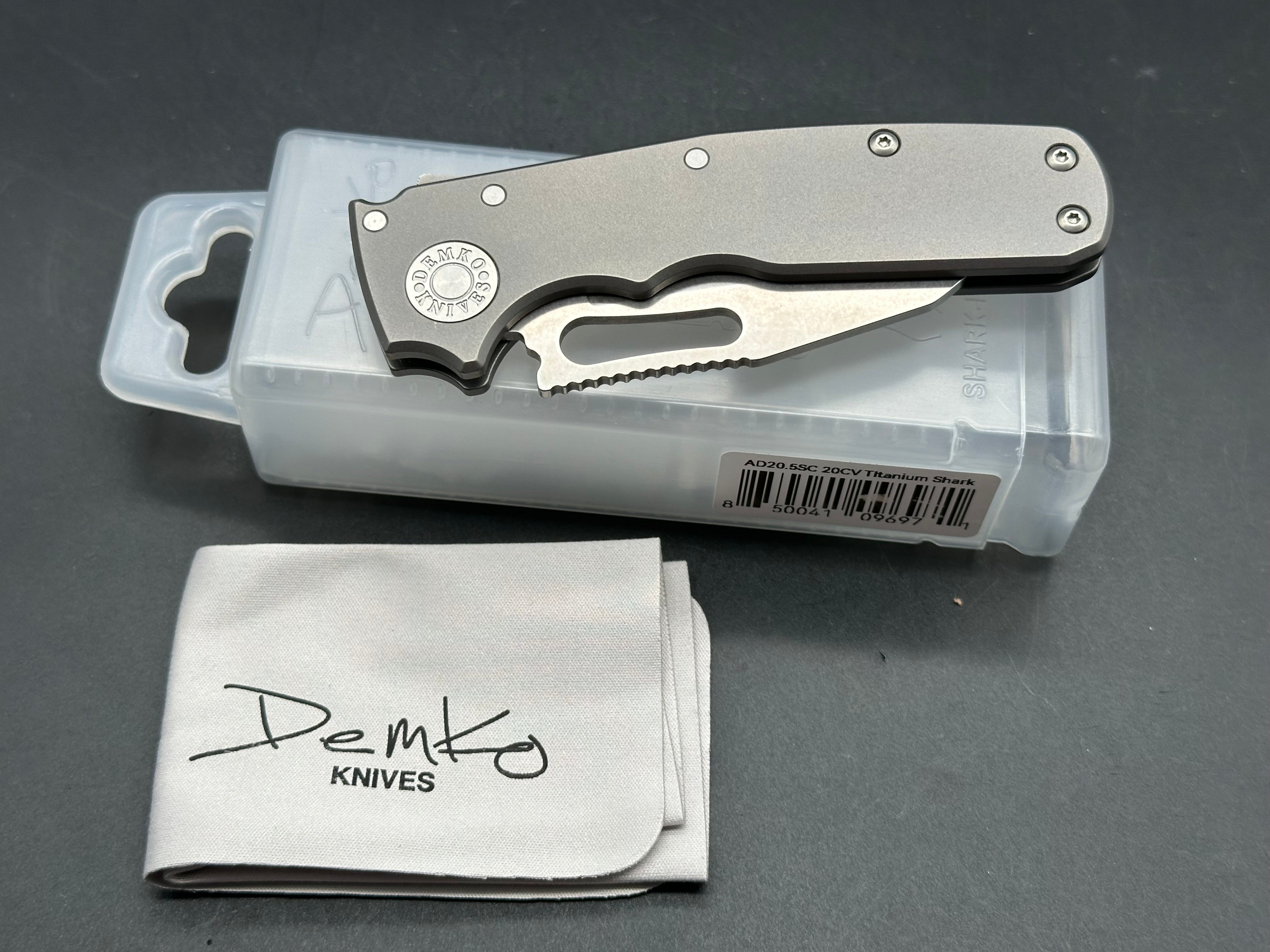 Demko Shark Cub Titanium Pocket Knife - Premium EDC Folding Knife for Outdoor, Camping & Survival Gear - Perfect for Hiking, Fishing & Everyday Carry