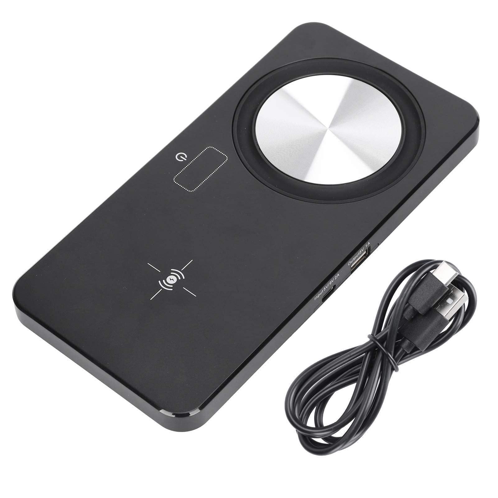 Smart Coffee Warmer & Wireless Phone Charger 2-in-1 Pad - Auto Shut Off, Constant 55°C Heating - Black - Perfect for Office, Home & Car Use
