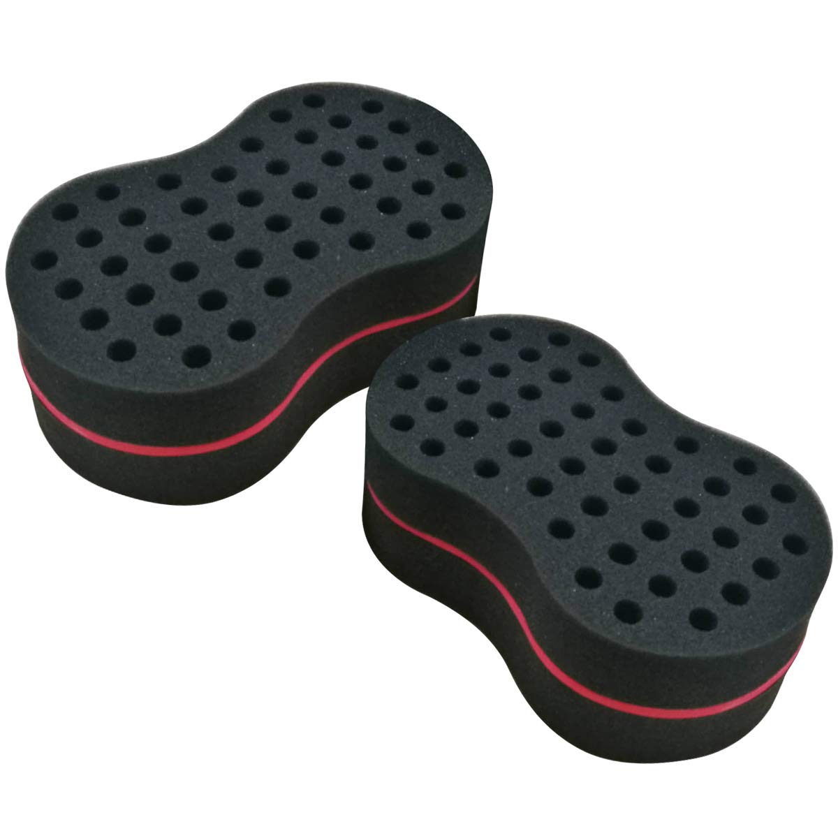 Ruiqas Double-Sided Hair Sponge Brush for Afro Curls & Waves - Small Hole Design for Twist & Coil Styling - Perfect for Men's & Women's Natural Hair Care & Daily Styling