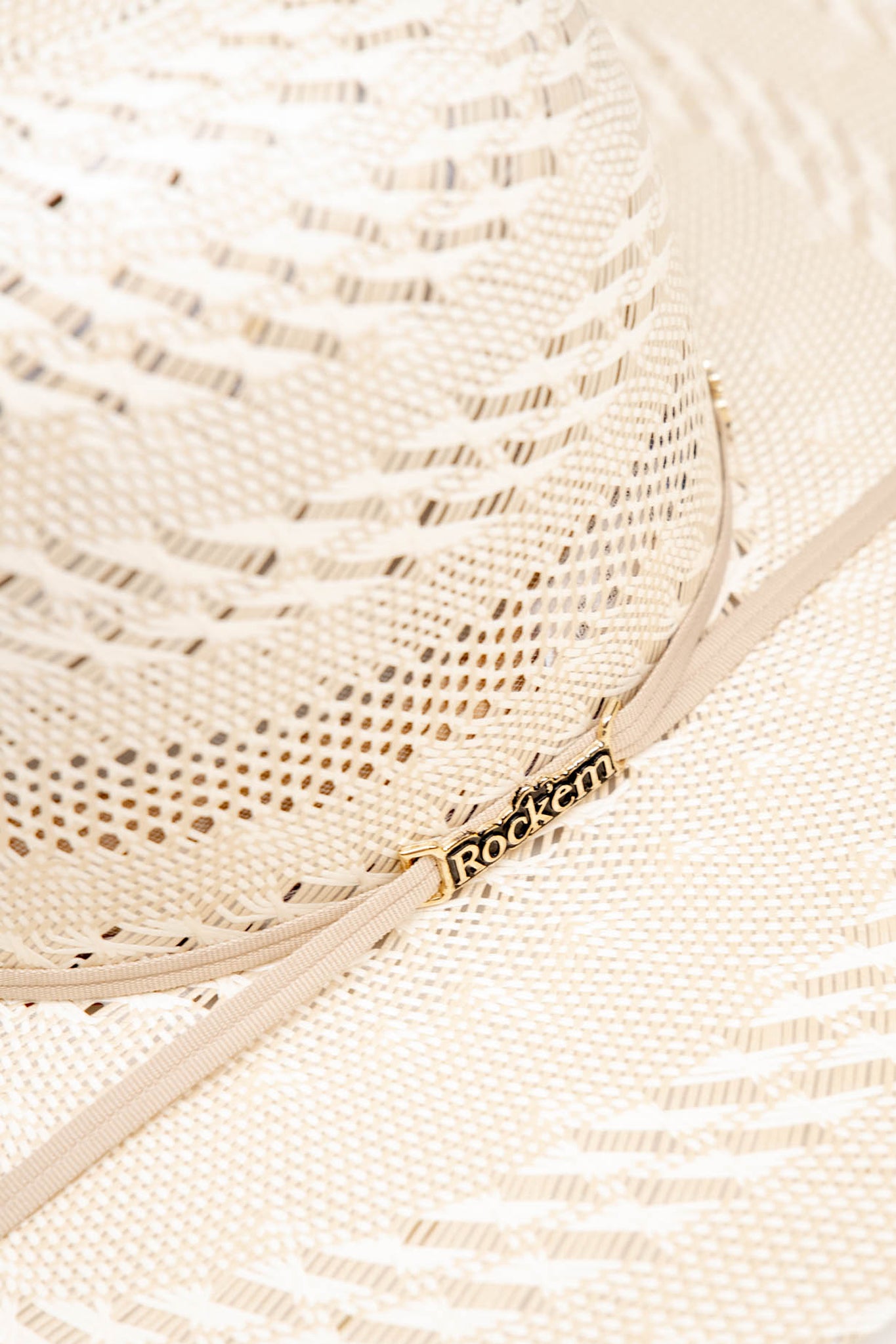 Rock'em 100X Saddle Ridge Open Crown Straw Cowboy Hat for Men - Western Rodeo, Outdoor Ranch Work & Summer Sun Protection