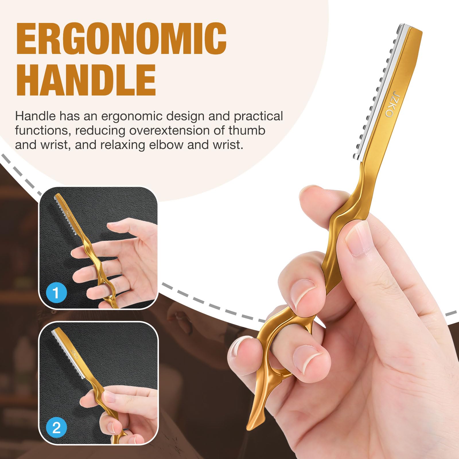 12pcs Professional Hair Thinning Razors for Styling & Texturizing - 6.89