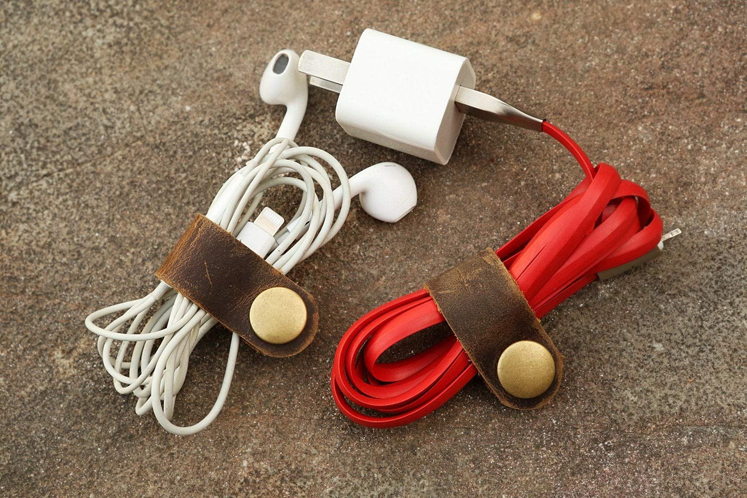 Handmade Leather MacBook Charger Case Bag for MacBook Pro - Premium Laptop Accessories Organizer (MC05PB) - Perfect for Travel, Office & Daily Commute