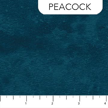 Premium Cotton Toscana Suede-Look Marbled Blender Peacock Blue Fabric by The Yard (9020-620) | 44