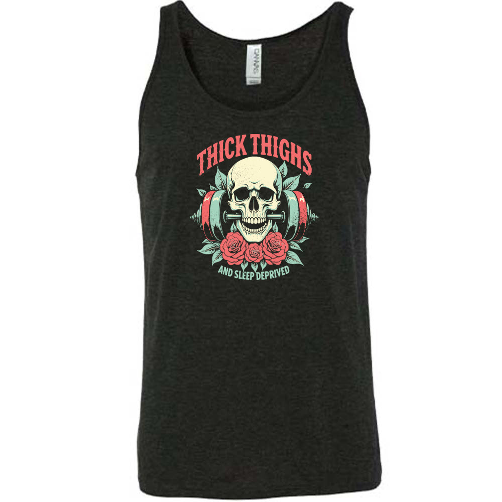 Thick Thighs And Sleep Deprived Funny Unisex T-Shirt - Comfortable Cotton Tee for Casual Wear & Lounge