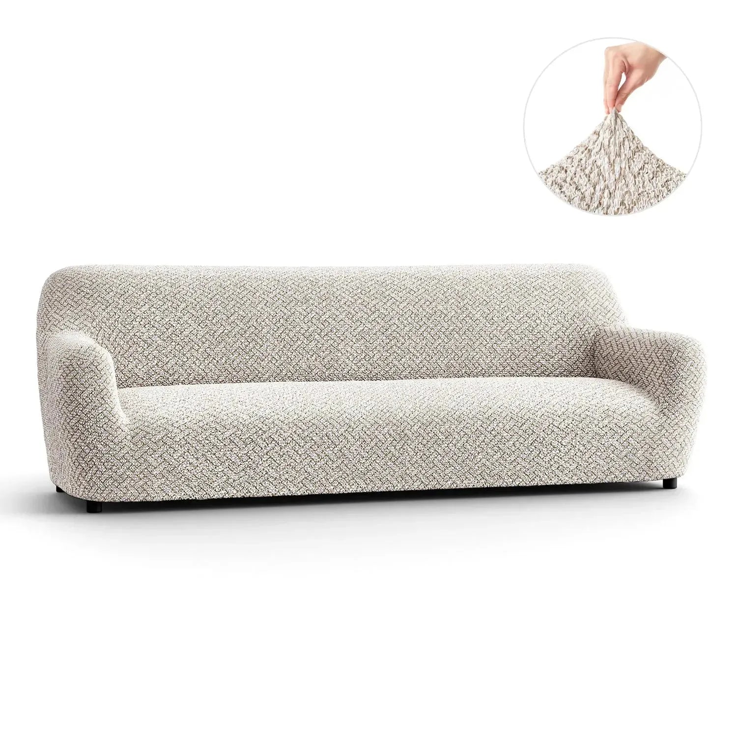 4 Seater Sofa Slipcover - Soft Microfiber Fabric with Stylish Prints - Perfect for Living Room, Family Room & Home Decor