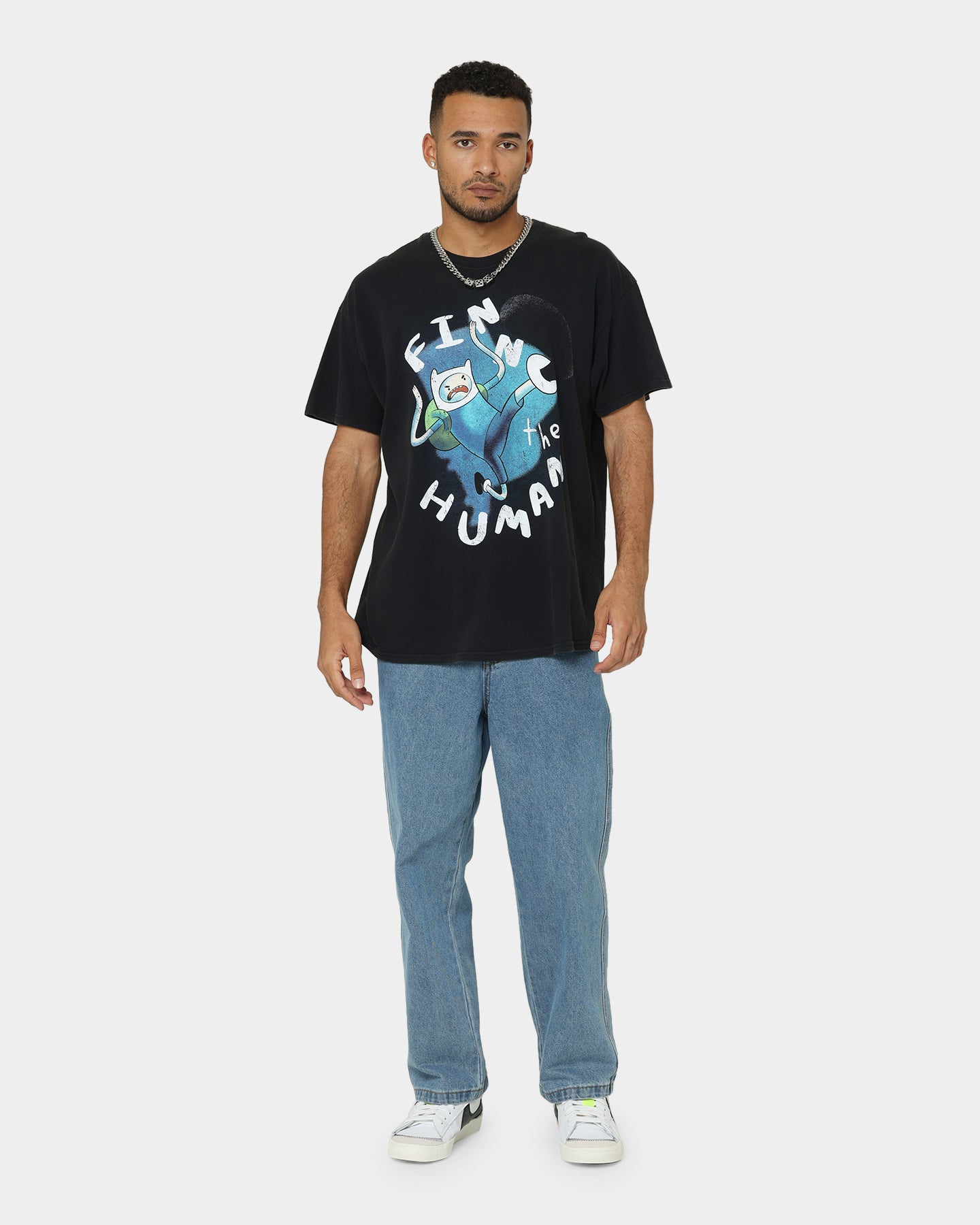 Vintage Adventure Time Finn The Human T-Shirt - Black Wash Retro Graphic Tee for Men & Women | Perfect for Cosplay, Casual Wear & Fan Gifts