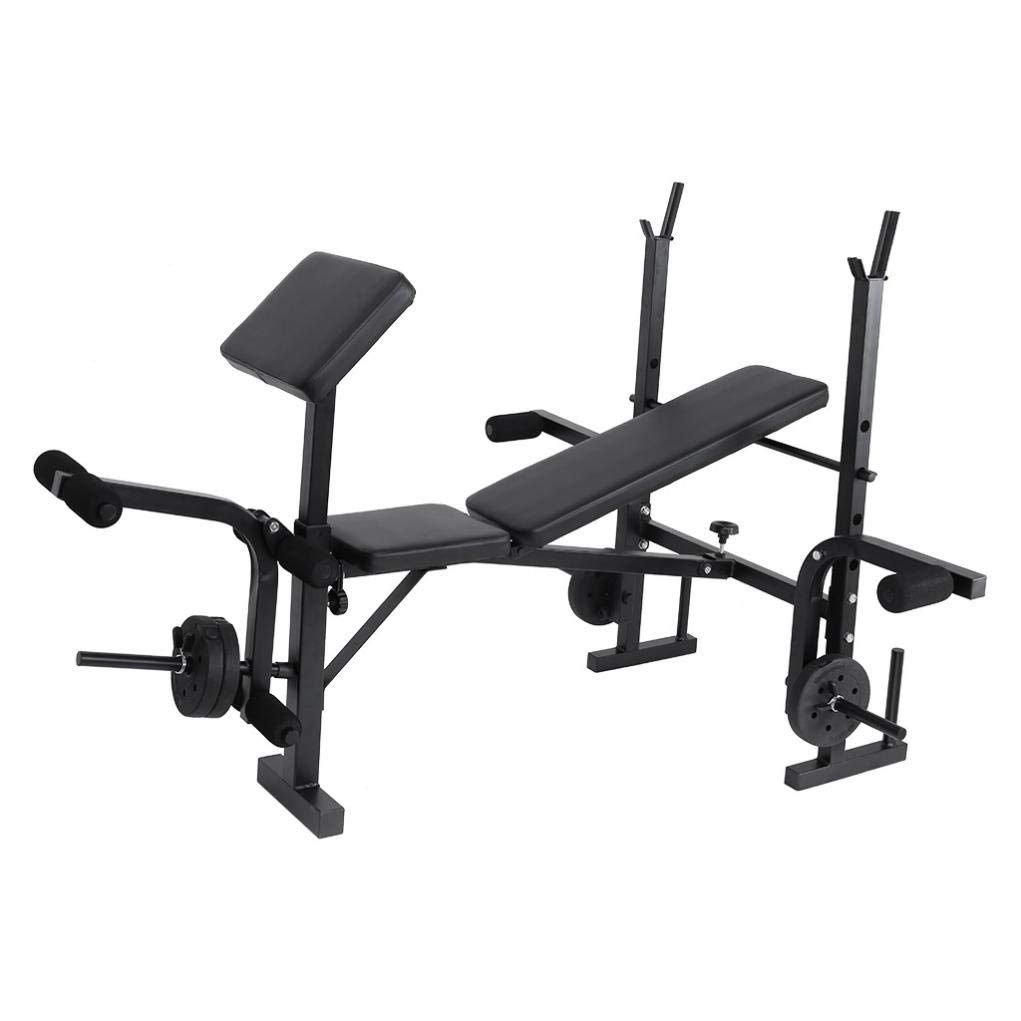 YYMN Adjustable Olympic Weight Bench Set - Full Body Workout Equipment for Home Gym, Strength Training & Fitness | Ideal for Home, Office & Commercial Gyms - Heavy Duty Black Weight Lifting Machine