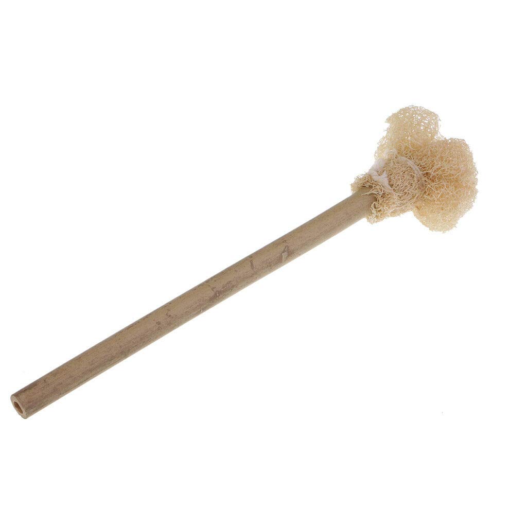 Natural Long Handle Loofah Brush - Durable Kitchen Cleaning Scrubber for Pots, Pans & Dishes - Perfect for Deep Cleaning and Exfoliating Vegetables