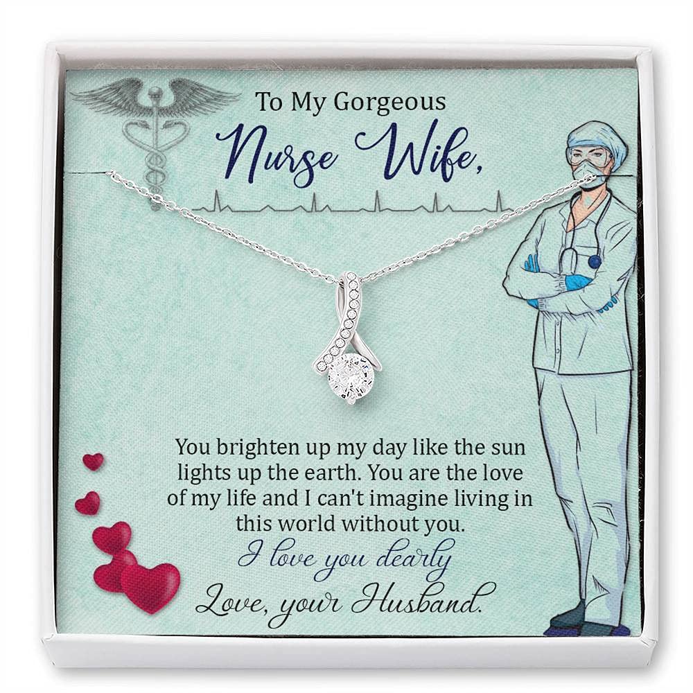 Beautiful Nurse Appreciation Necklace Gift for Wife - Elegant Jewelry with Love Message Card - Perfect for Nurses Week, Birthday, Anniversary & Special Occasions