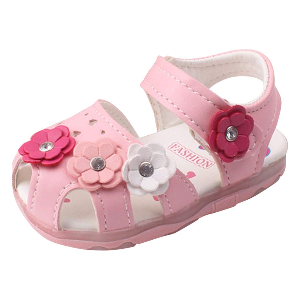 Glow in the Dark Baby Girl Running Shoes - LED Light Up Sneakers with Flower Designs for Toddlers & Infants | Perfect for Night Walks, Playtime & Special Occasions