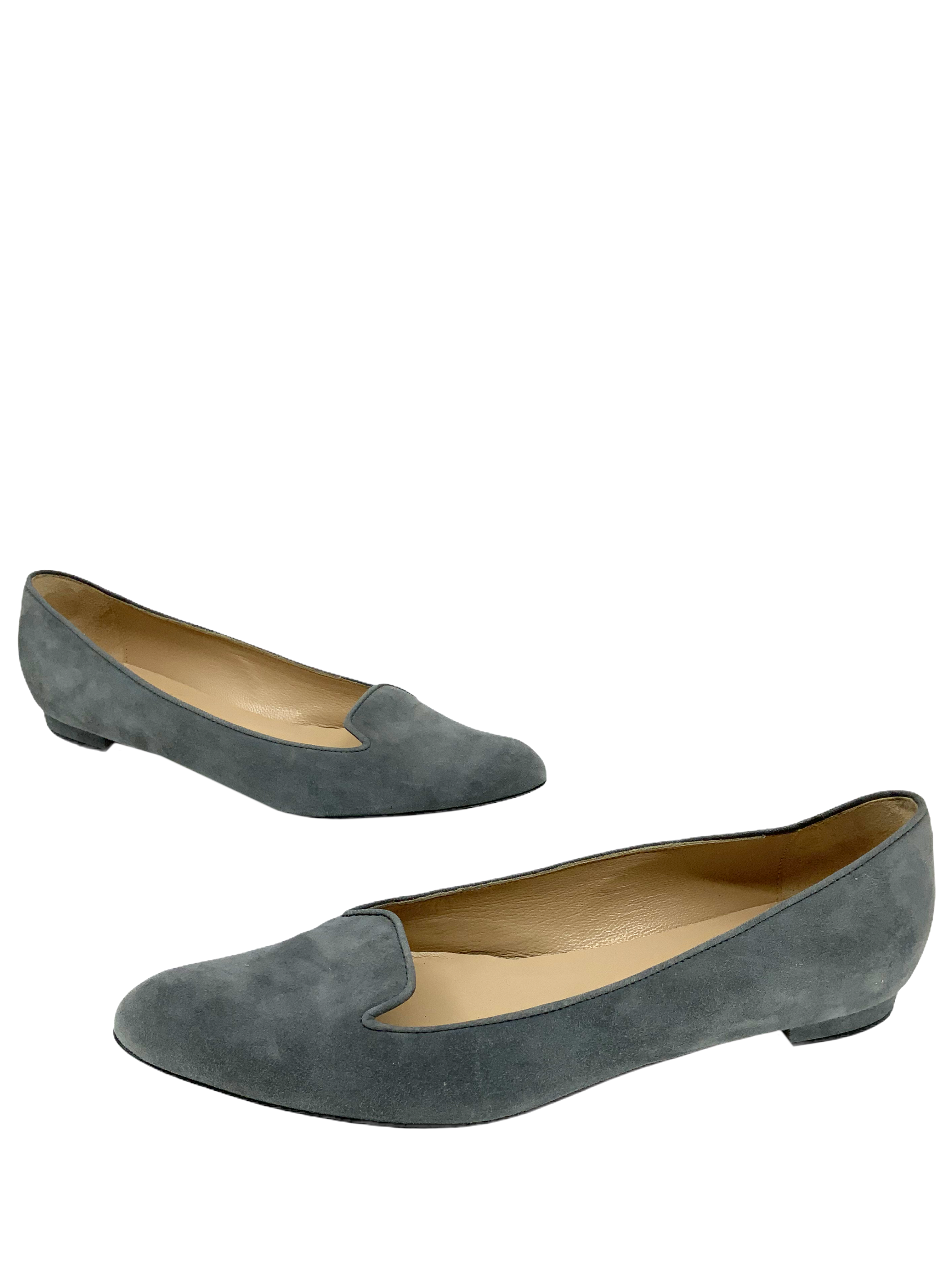 Manolo Blahnik Suede Skimmer Flats Women's Size 7.5 | Comfortable Ballet Flats for Work, Office & Casual Wear