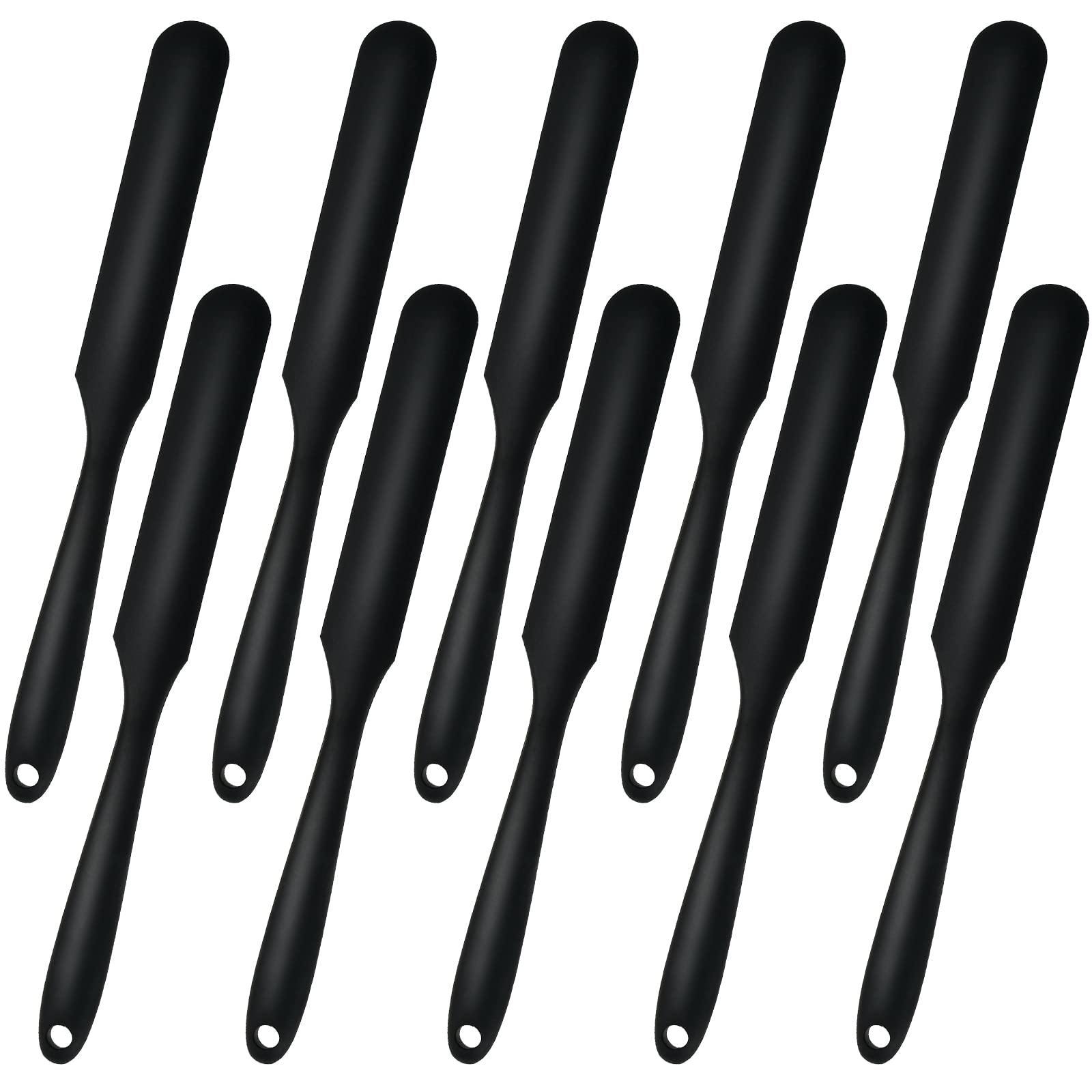 10 Pcs Non-Stick Wax Spatulas - Large Reusable Silicone Hair Removal Applicators for Eyebrows, Bikini & Body Waxing | Salon & Home Use Makeup Scraper Tools