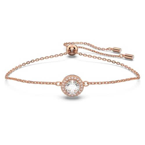 Rose gold-tone plated w/White Crystals