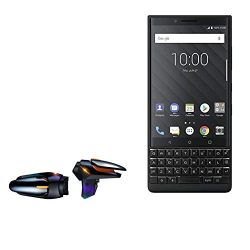 BoxWave Gaming Gear for BlackBerry Key2 - Touchscreen QuickTrigger Auto, Trigger Buttons with Autofire for Mobile FPS Games (Jet Black) | Perfect for Competitive Gaming & First-Person Shooters