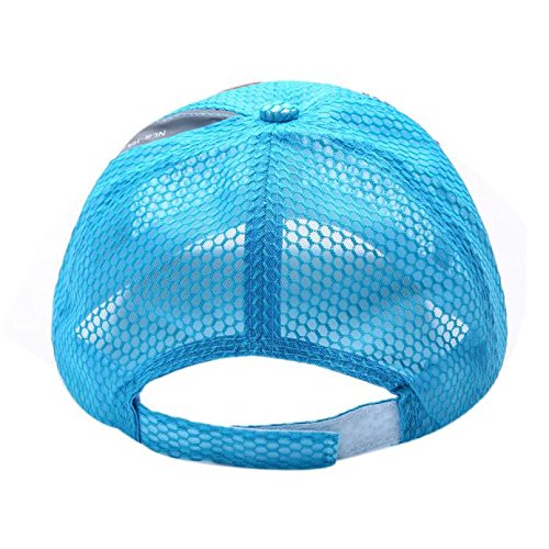 Breathable Mesh Baseball Cap for Women & Men – Summer Sport Hat by Famous Stars and Straps – Fitted Sky Blue Design – Perfect for Running, Hiking, and Outdoor Activities
