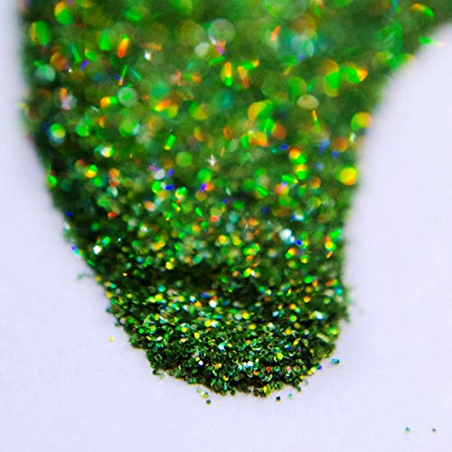 Mahir Glitter Supreme - Green Holographic Premium Glitter Powder (20g) for Arts & Crafts, Wedding Decor, Nail Art, Face & Body Makeup | Multi-Purpose Cosmetic Grade Glitter for DIY Projects, Cards, Flowers & Hair Styling