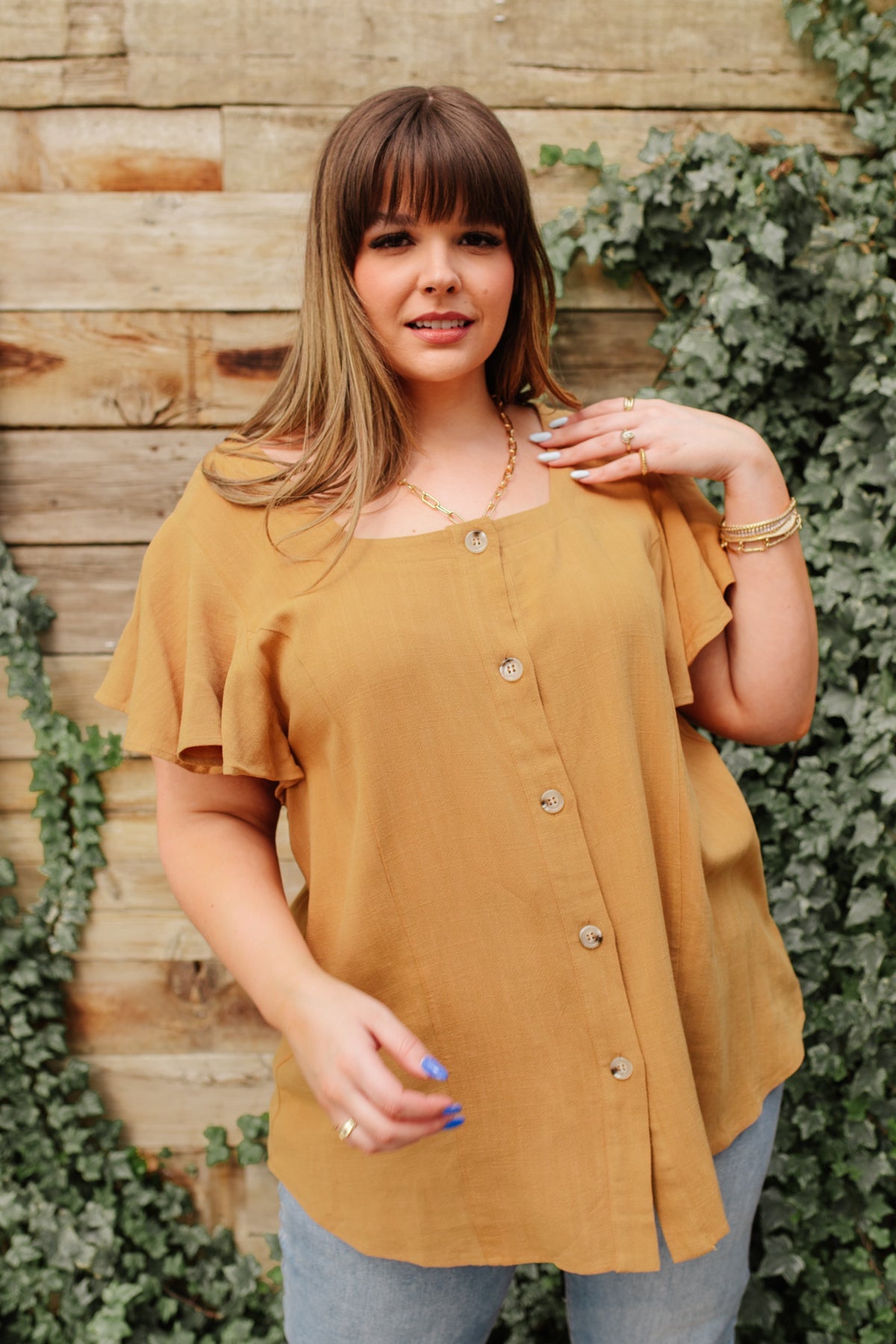 Envy Me Women's Fashion Top in Taupe - Chic Casual Blouse for Work, Date Night & Everyday Wear