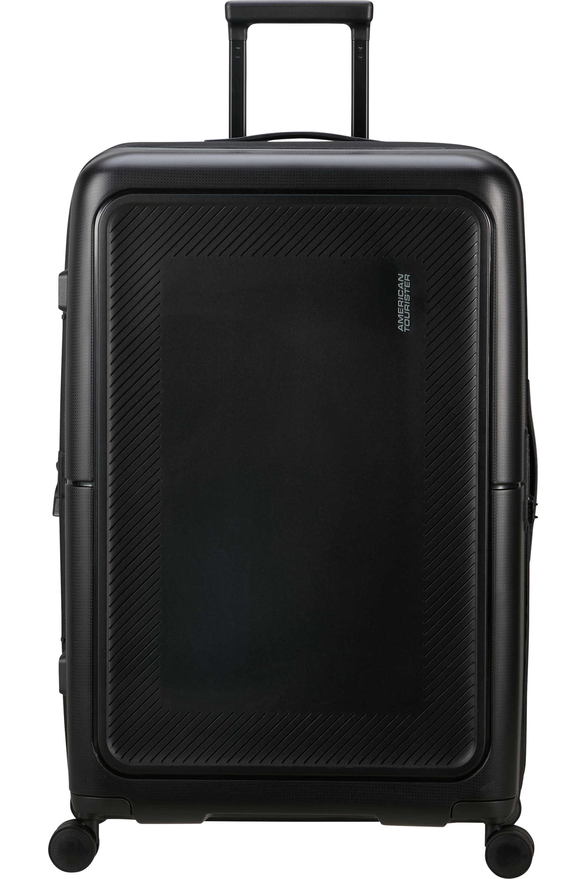 American Tourister Dashpop 77cm Large Spinner Suitcase - Black | Lightweight Durable Luggage for Travel, Business & Vacation | Perfect for Airports, Road Trips & Family Getaways