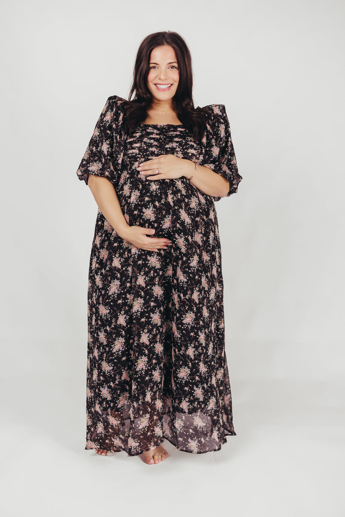 Melody Maxi Dress in Black - Bump Friendly Maternity & Inclusive Sizing (S-3XL) | Perfect for Pregnancy, Nursing, Weddings & Special Occasions