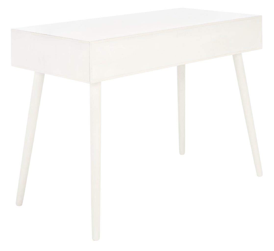SAFAVIEH Home Collection Remy Distressed White 1-Drawer Writing Desk - Vintage Style Small Home Office Desk for Study, Bedroom & Apartment Workspace
