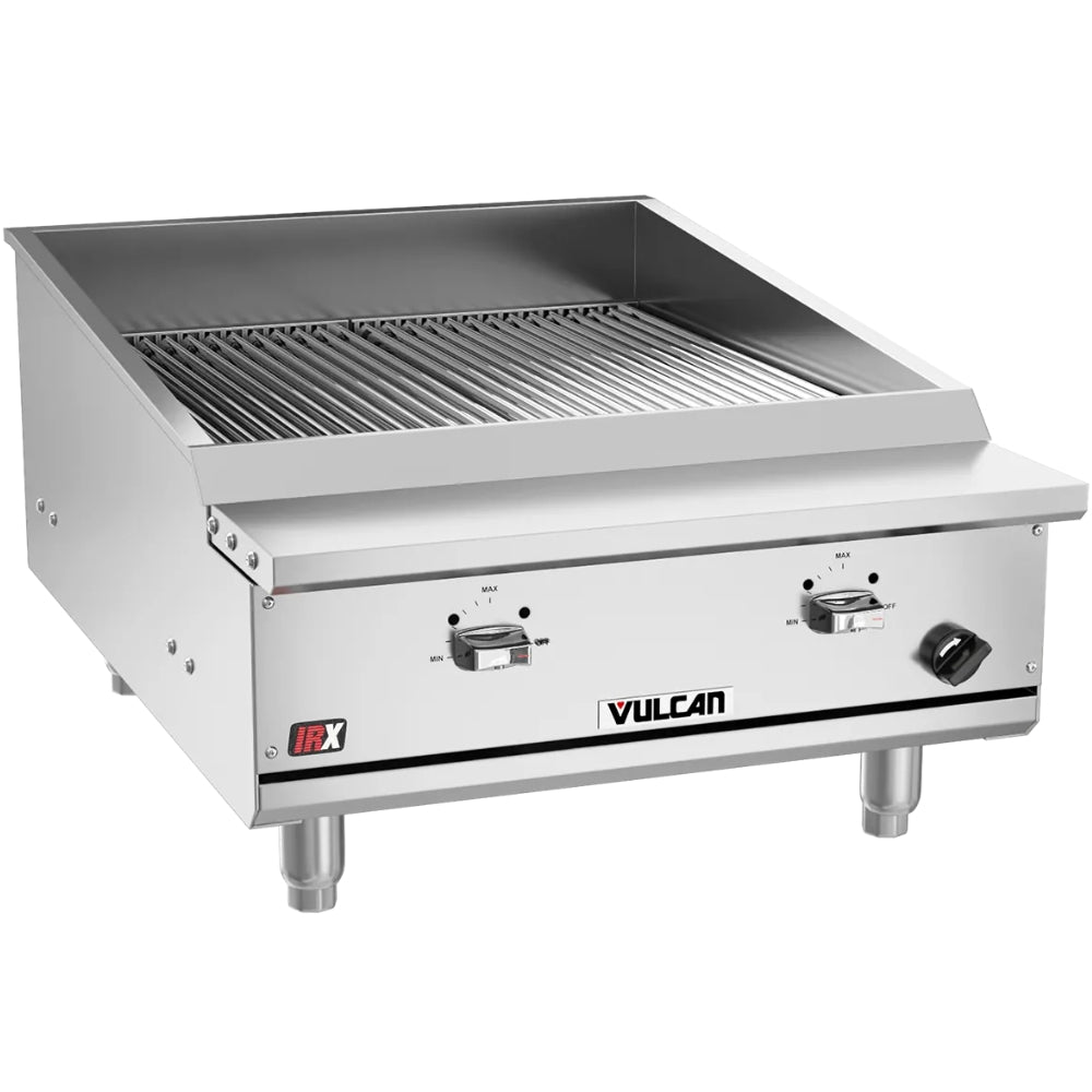 Vulcan Infrared 25 Countertop Charbroiler - 44,000 BTU Commercial Gas Grill for Restaurants, Diners & Outdoor Cooking - Perfect for Grilling Burgers, Steaks & Seafood