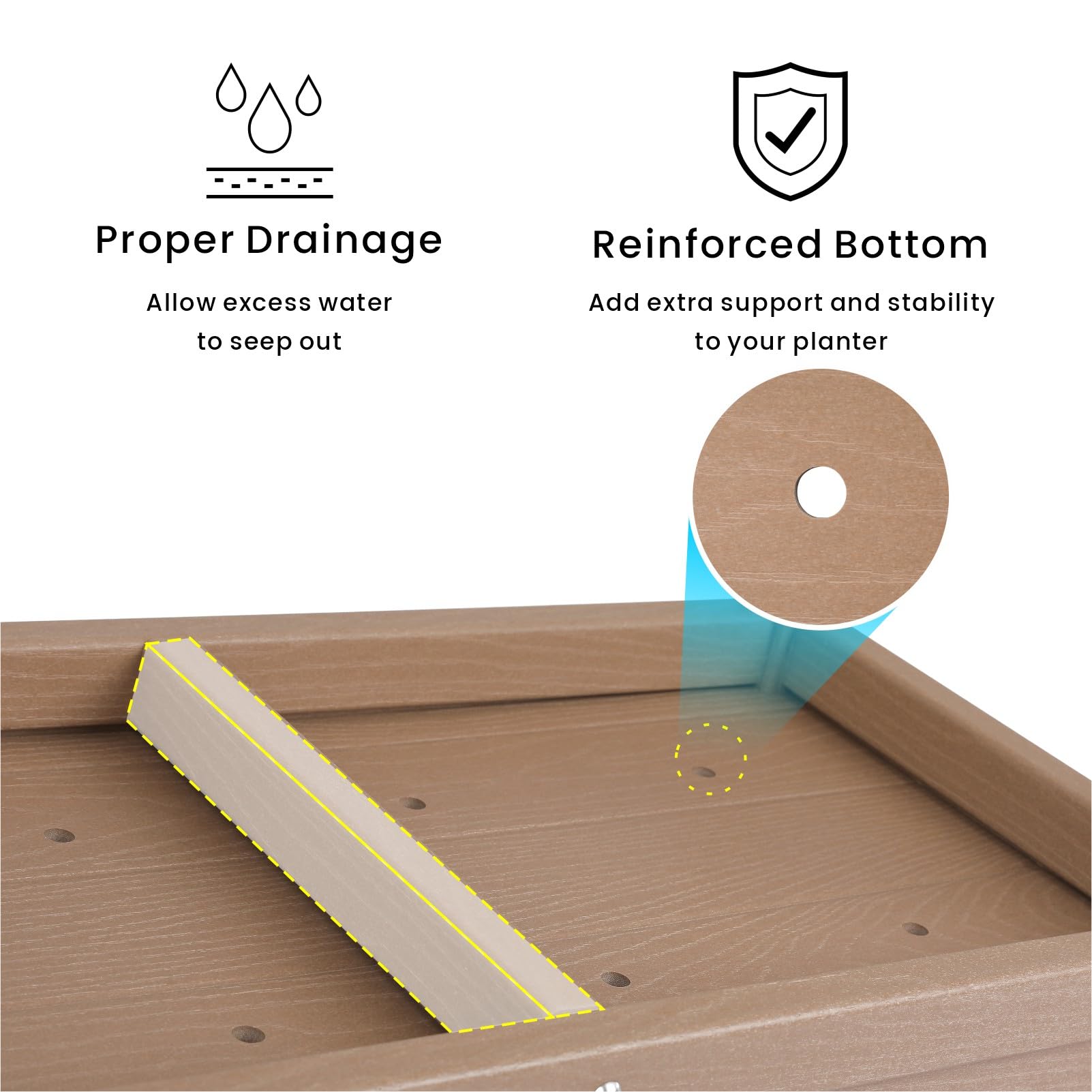 Durable HDPE Raised Garden Bed with Legs - Elevated Outdoor Planter Box for Herbs, Flowers, Vegetables & Seeds - All-Weather Khaki Gardening Solution for Patio, Backyard & Urban Farming