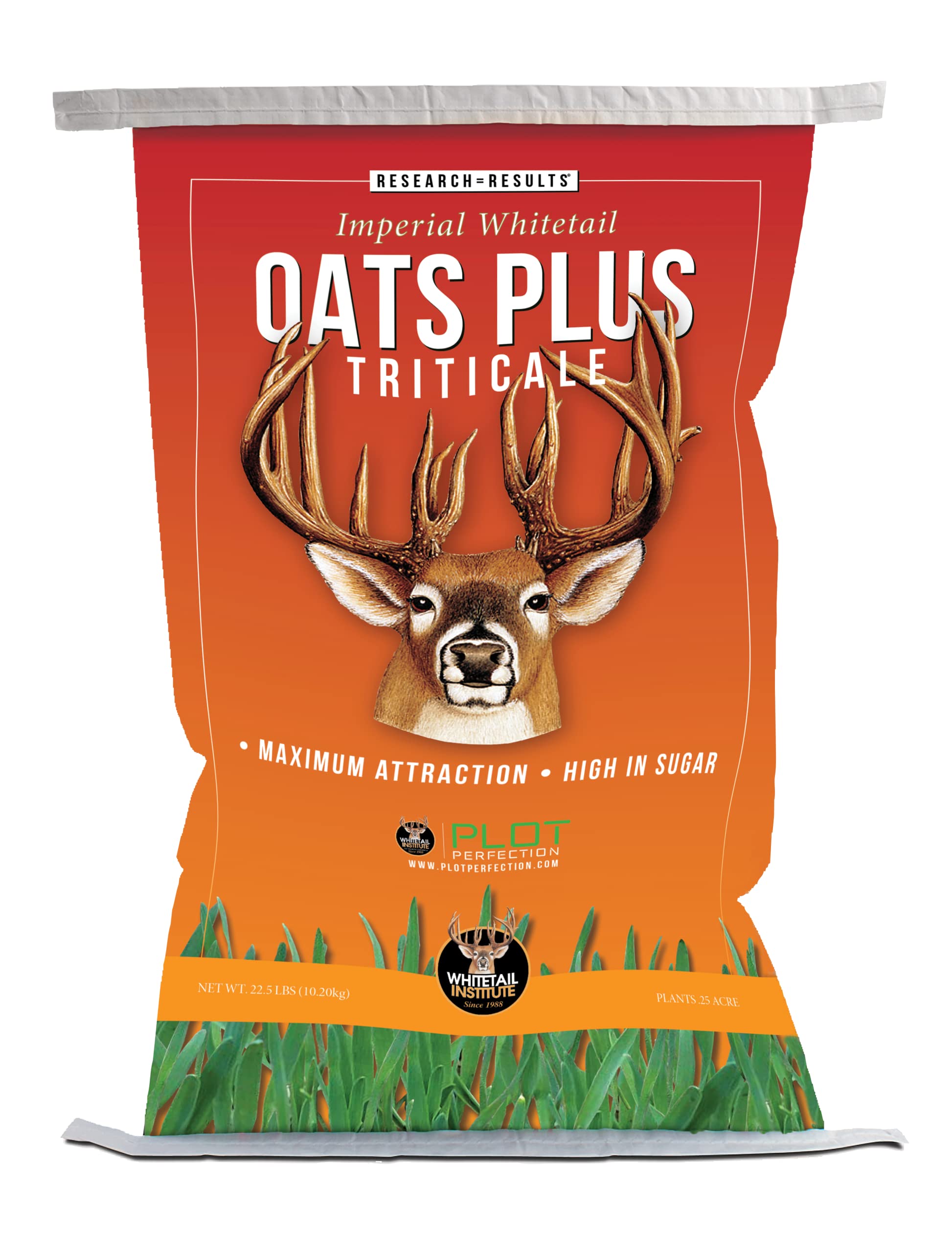 Whitetail Oats Plus Deer Food Plot Seed - 22.5 lbs (.25 Acre Coverage) for Attracting & Nourishing Deer - Perfect for Hunting Season & Wildlife Habitat Improvement