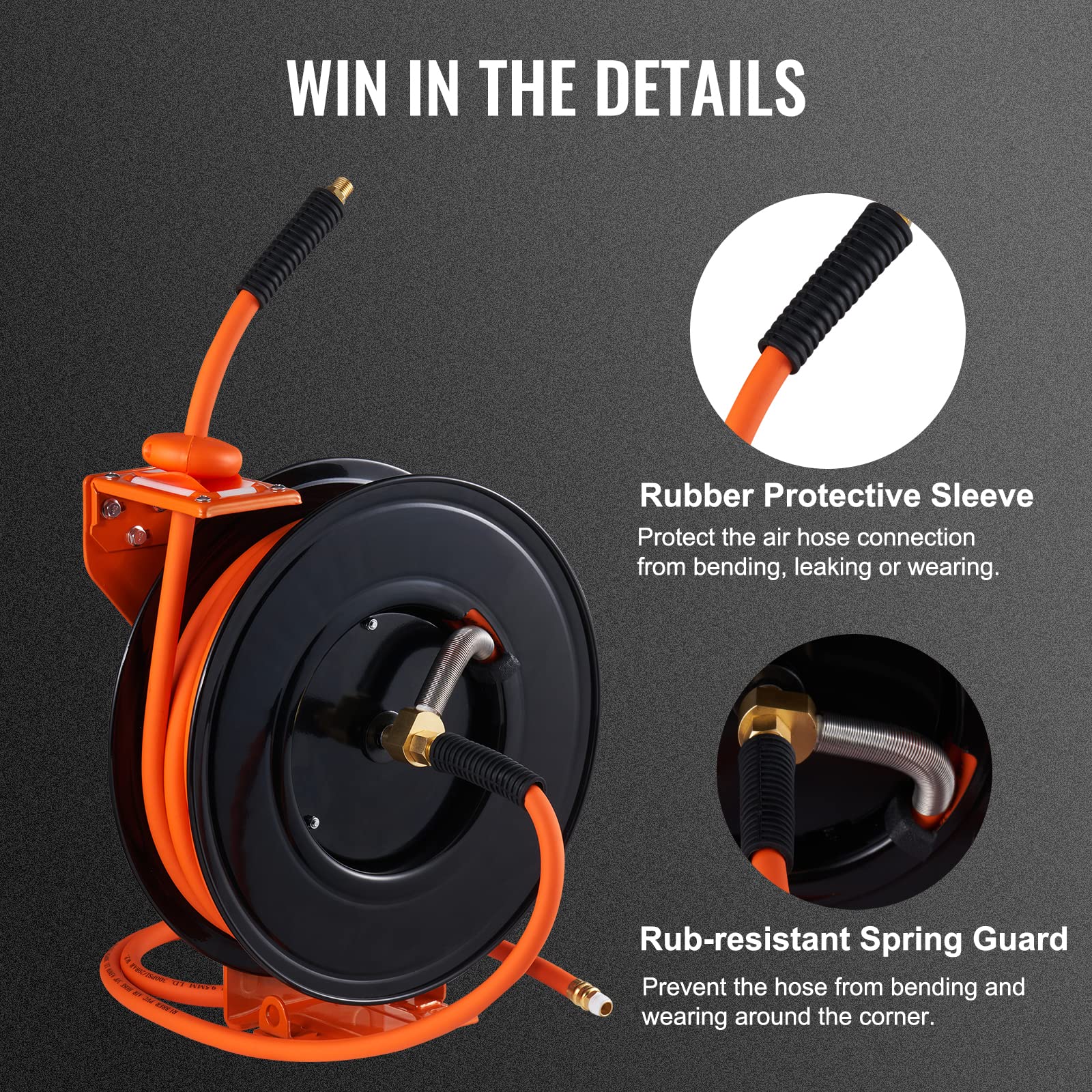 VEVOR Retractable Air Hose Reel 3/8