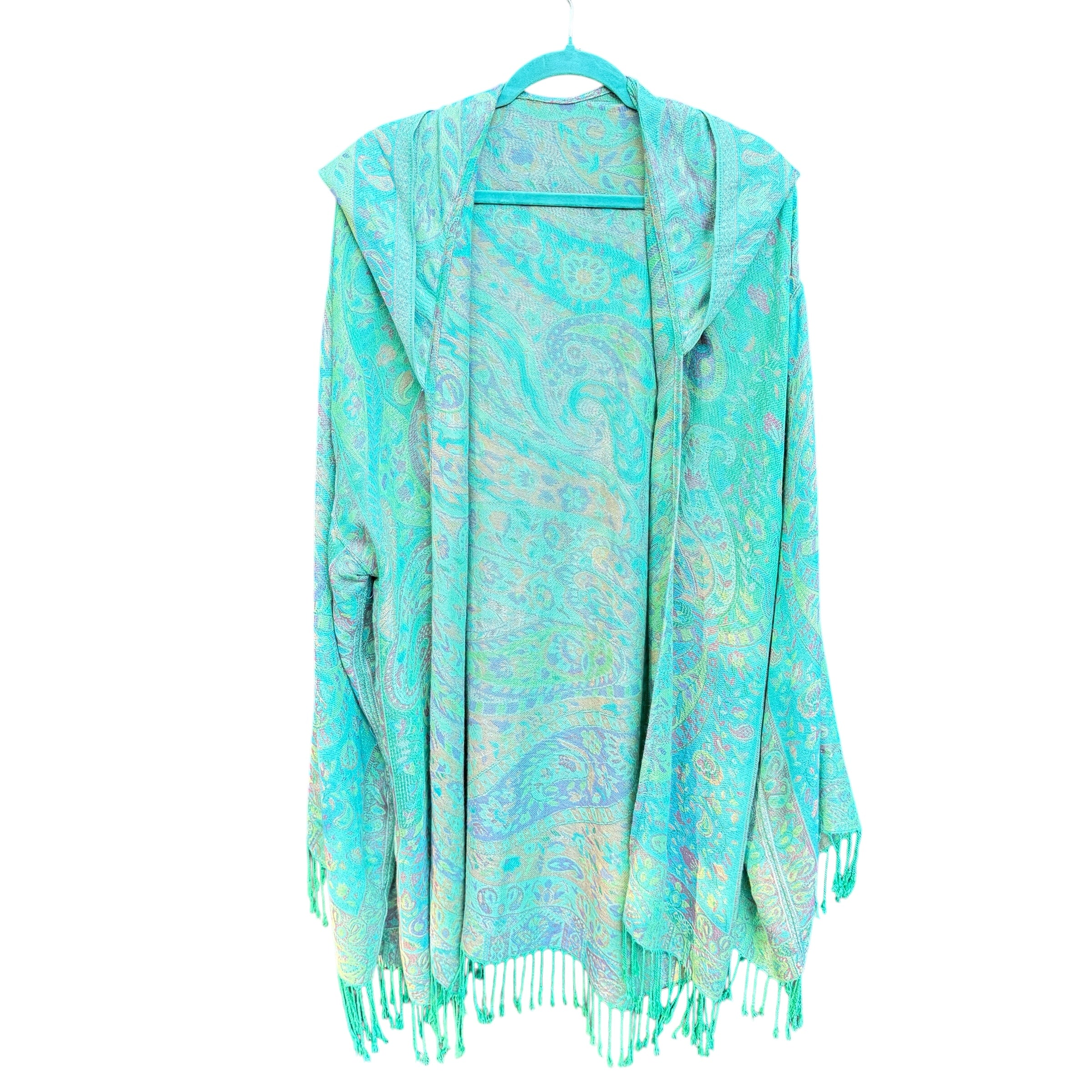 PASH ROBE Aqua Green Gardens - Soft & Luxurious Women's Bathrobe for Spa, Poolside & Home Relaxation