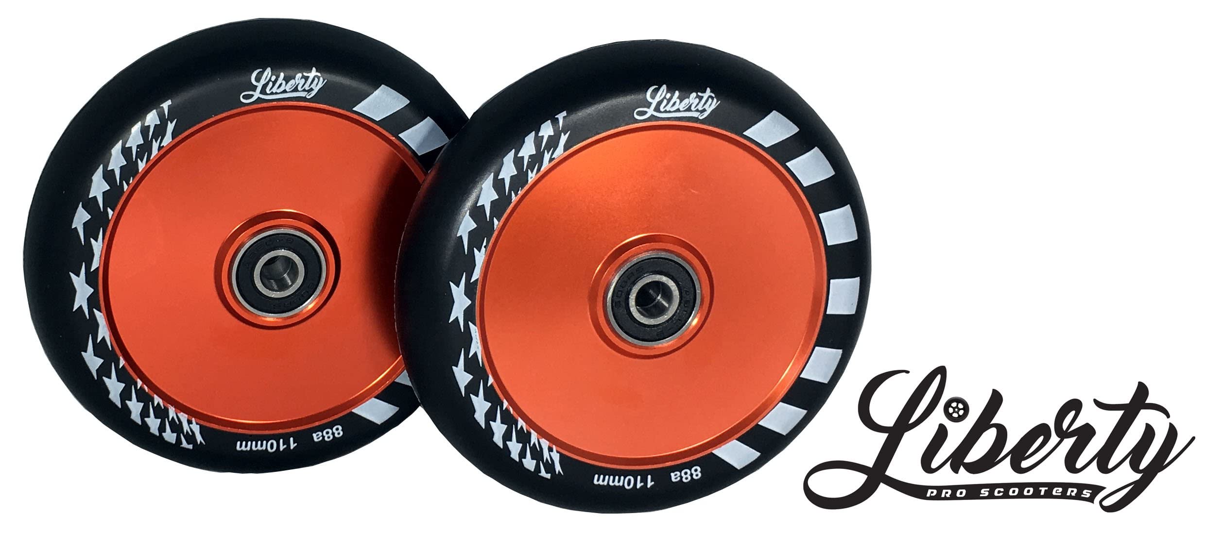 Liberty Pro Scooters - 110mm Hollow Core Wheels (Set of 2) - Lightweight & Durable for Street & Park Riding - Perfect for Tricks, Commuting, and Urban Adventures