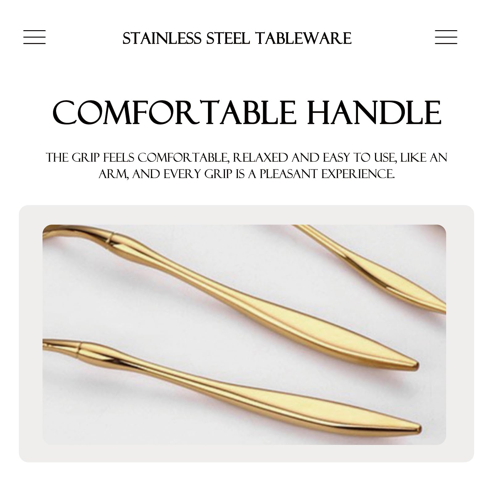 32-Piece Stainless Steel Flatware Set for 8 - Premium Food Grade Mirror Polished Cutlery with Spoons, Forks & Knives - Dishwasher Safe Silverware (Gold) - Perfect for Dinner Parties, Restaurants & Everyday Dining (S1478)