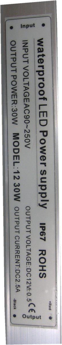 Under Cabinet LED Driver 12V 2.5A Power Supply - 250V AC90 Input - Perfect for Kitchen Cabinet Lighting & Home LED Strip Installation