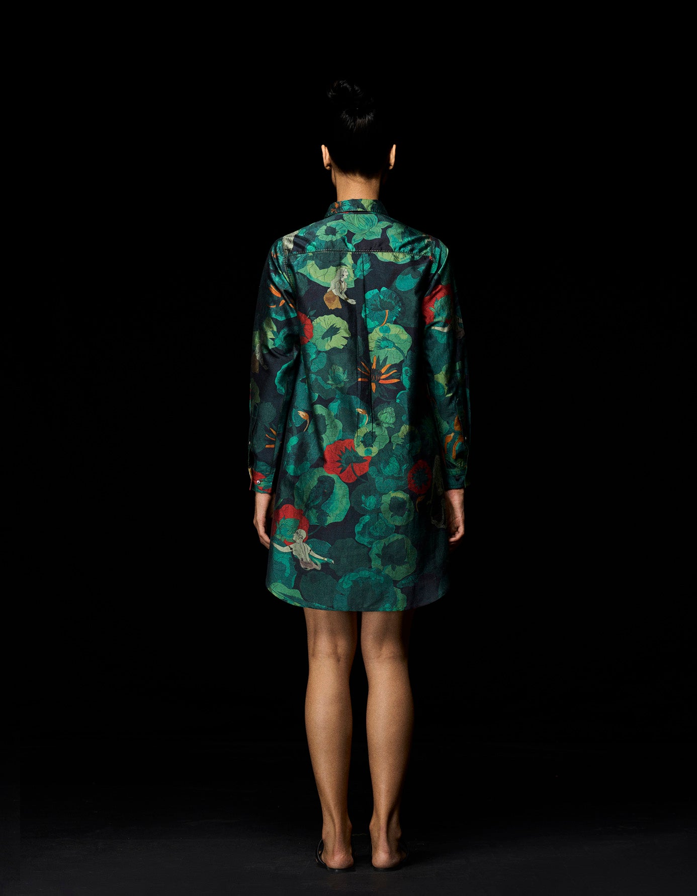 Luxury Oversized Silk Dupion Shirt in Emerald Green - Elegant & Comfortable for Casual Wear, Office & Special Occasions