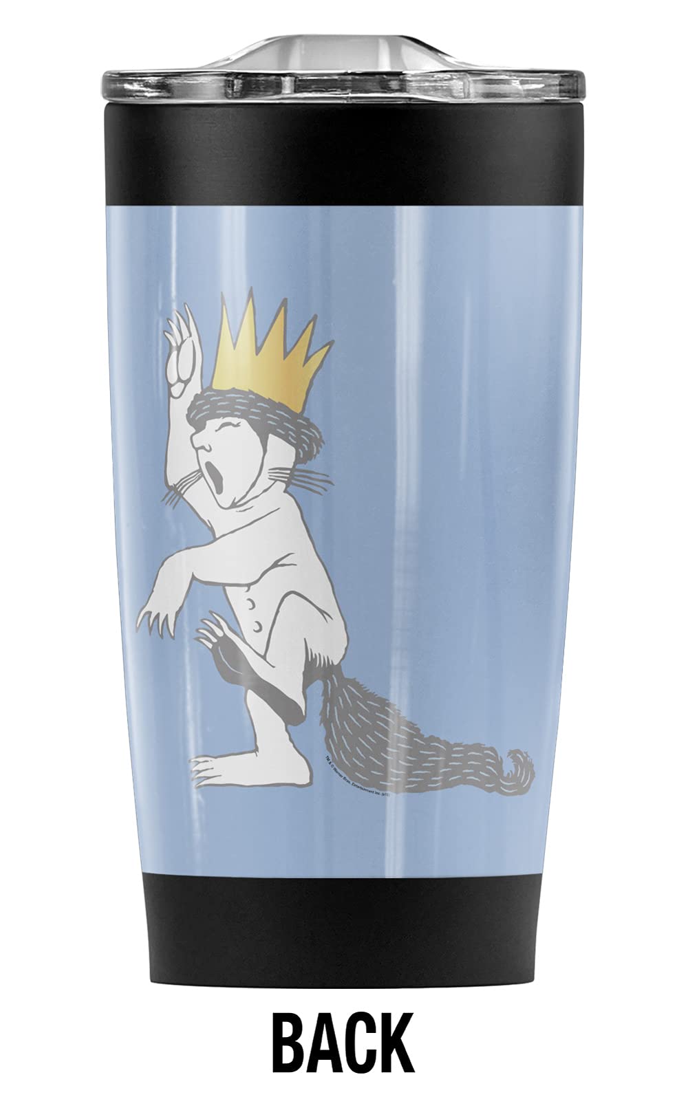 Where The Wild Things Are Max Roar 20oz Stainless Steel Tumbler - Vacuum Insulated Travel Mug with Leakproof Sliding Lid | Double Wall Insulation for Hot & Cold Drinks | Perfect for Coffee, Tea, Iced Beverages | Great Gift for Book Lovers, Office Use, Camping & Outdoor Adventures