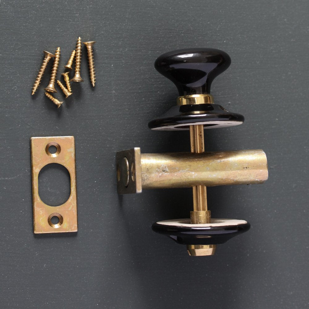 Black Ceramic Bathroom Thumbturn Lock - Durable & Stylish for Bathroom, Bedroom & Interior Doors