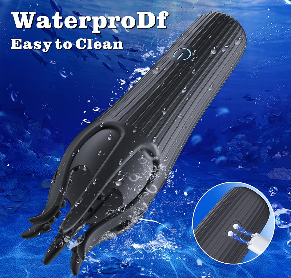 Premium Male Sex Toys - 10-Speed Penis Vibrator & 6-Tentacle Stroker for Men, 360° Wrapped Training Masturbator with Tongue-Licking Modes - Perfect for Solo Play, Couples Use & Sensual Exploration (Adult Toys for Men & Women)