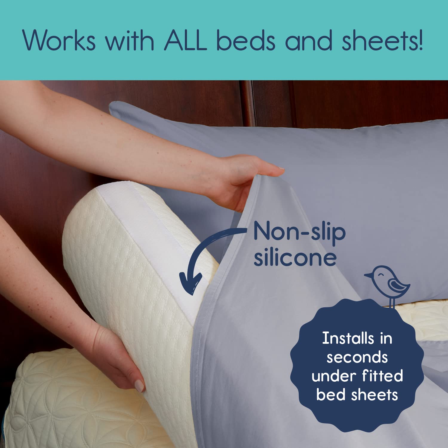 Hiccapop Toddler Bed Rail Bumper - 1-Pack Foam Safety Bed Guard Rail for Kids | Fits Twin, Queen & King Size Beds | Prevent Falls & Protect Toddlers During Sleep | Perfect for Daycare, Travel & Home Use
