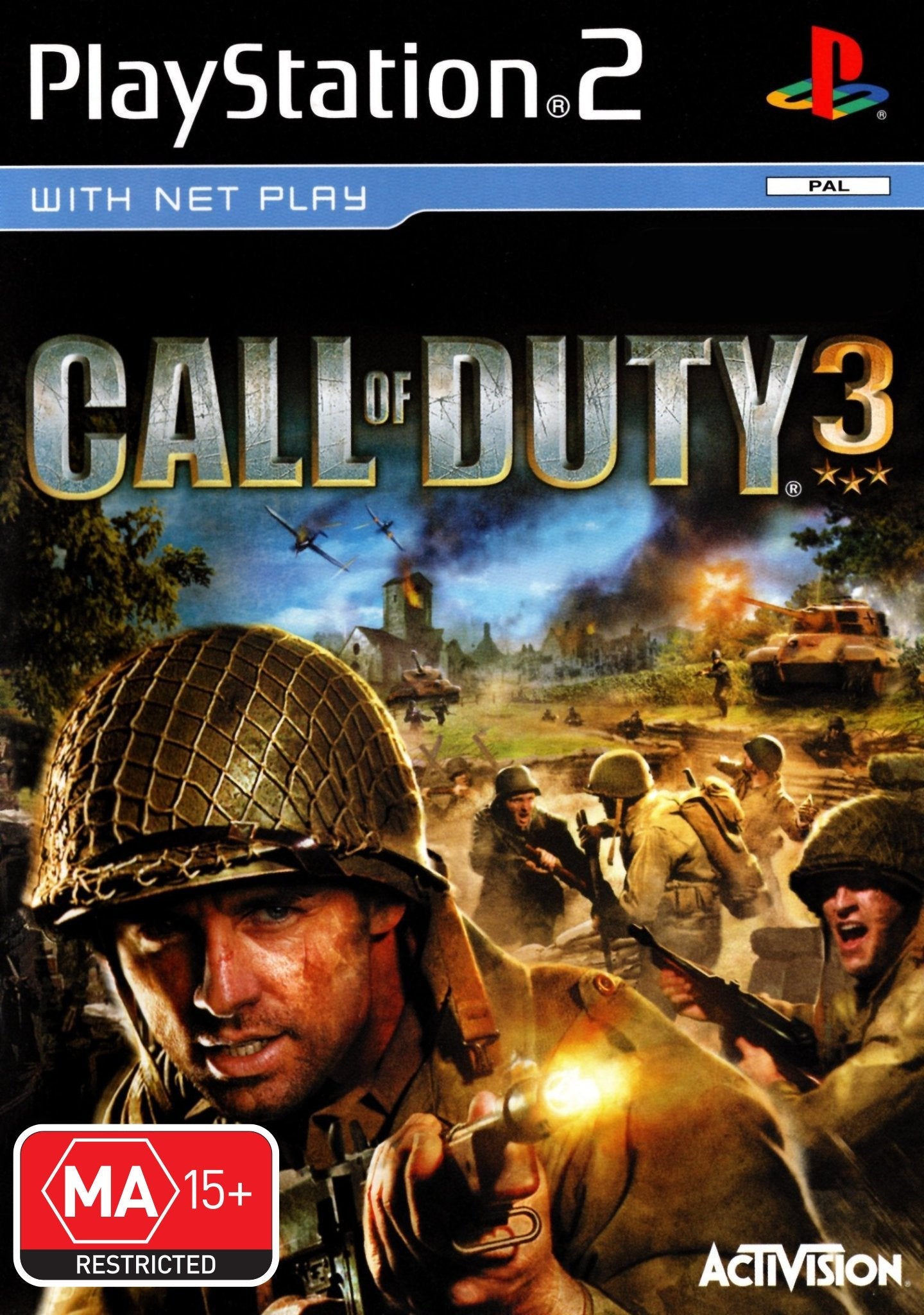 Call of Duty 3 - PlayStation 2 PS2 Video Game (PAL Version) - Action-Packed WWII Shooter for Classic Gaming & Collectors