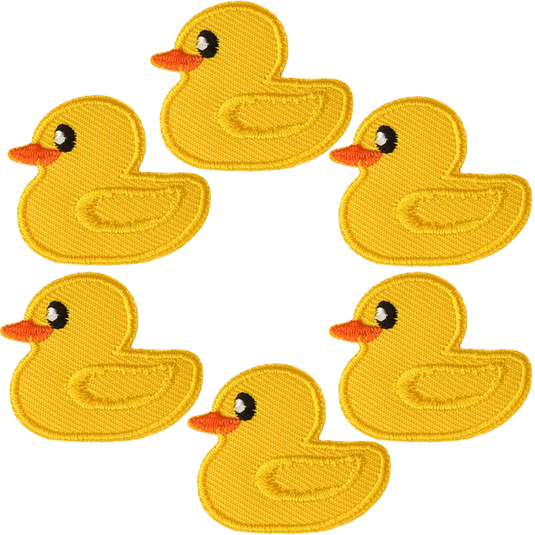 10 Pieces 2.28 Inch Cute Yellow Duck Embroidered Iron-On Patches for DIY Clothes, Jackets, Caps - Sewing Craft Decoration for Kids & Adults - Perfect for Costumes, Backpacks, Denim Repair & Fashion Upcycling