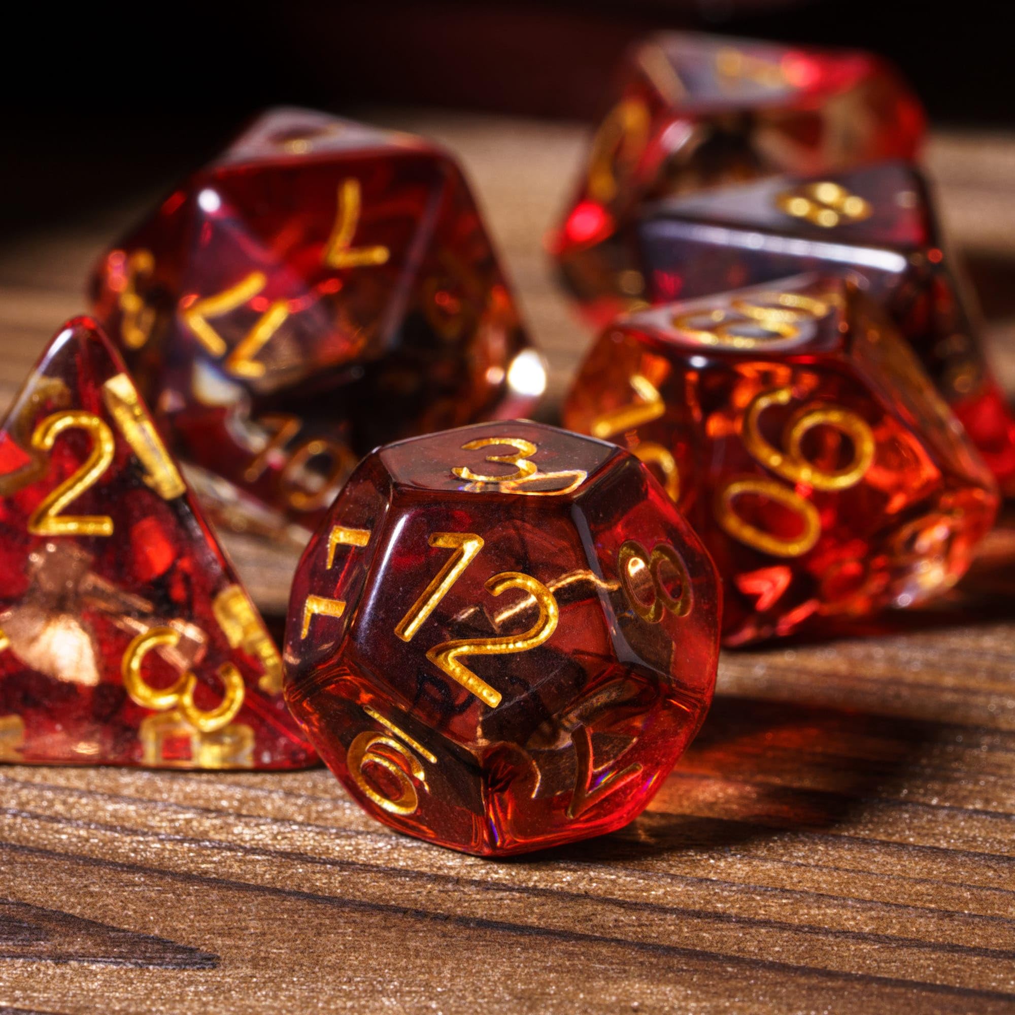 UDIXI 7PCS Polyhedral Dice Set for DND & RPG Games - 7-Die Dungeons and Dragons Dice with Axe Design, Perfect for Tabletop Gaming, MTG, D&D (Barbarian Style) - Ideal for Role-Playing Adventures & Board Game Nights