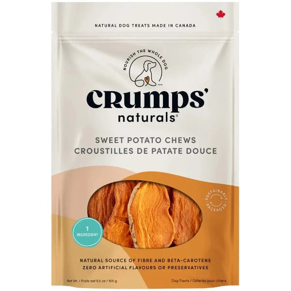**Crump's Naturals Sweet Potato Dog Chews - All-Natural, Grain-Free Dog Treats for Training, Chewing & Dental Health - Perfect for Small, Medium & Large Breeds**