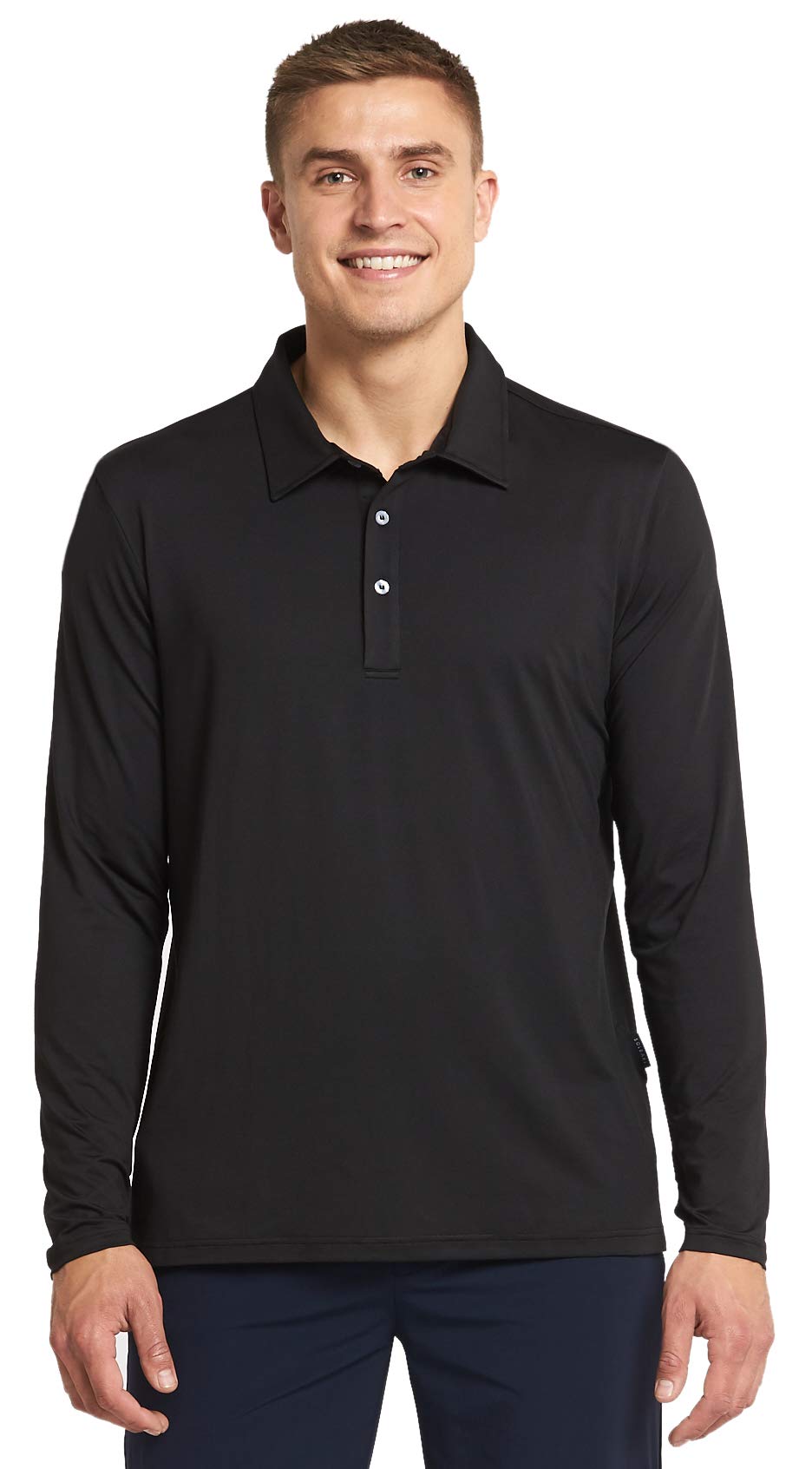 Solbari UPF 50+ Men's Sun Protection Long Sleeve Polo Shirt - UV Blocking, Breathable, Quick-Dry Fitness & Golf Shirt for Outdoor Activities, Hiking, Fishing