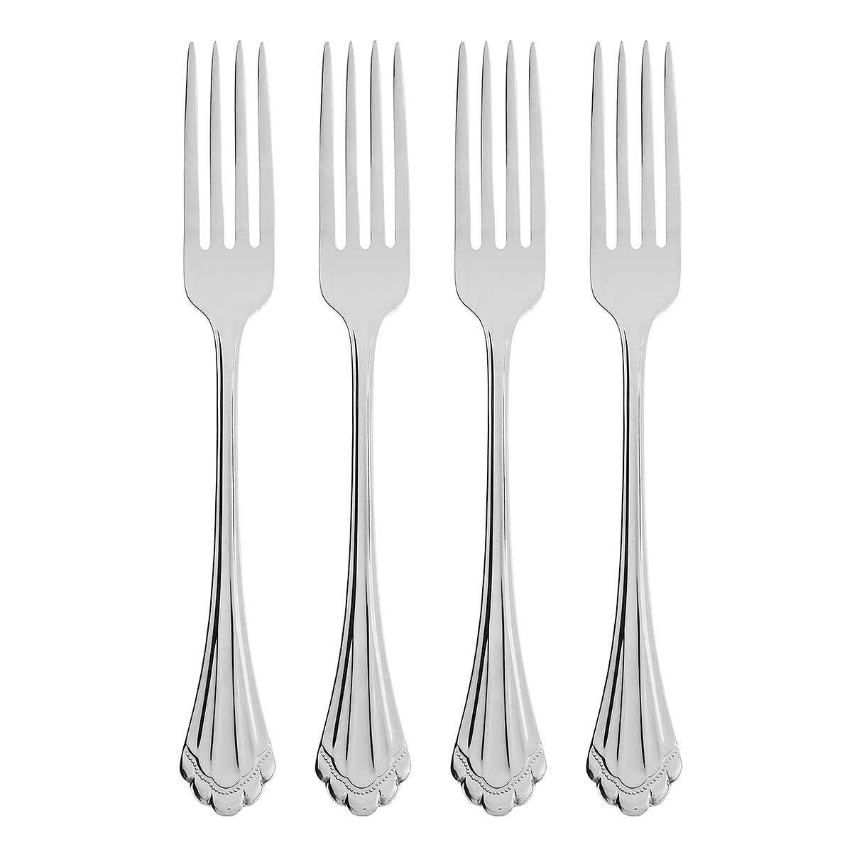 Premium Marquette 18/8 Stainless Steel Dinner Forks - Set of 4 - Elegant Flatware for Fine Dining, Dinner Parties & Everyday Use